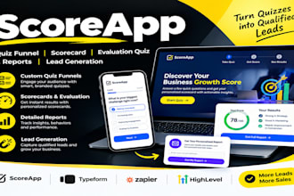 build scoreapp quiz funnel scorecard evaluation quiz and reports lead generation