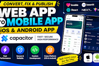 convert website to app lovable app base44 to ios publish rork app with capacitor