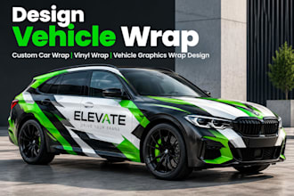design vehicle wrap, custom car wrap, vinyl wrap, vehicle graphics wrap design