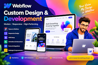design a modern responsive webflow website