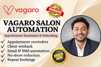 setup vagaro salon crm vagaro reminder rebooking winback email sms automation