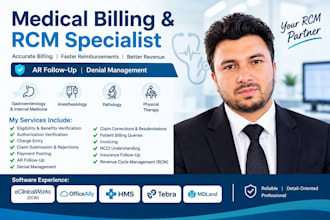 do professional medical billing, follow up, authorization and denial management