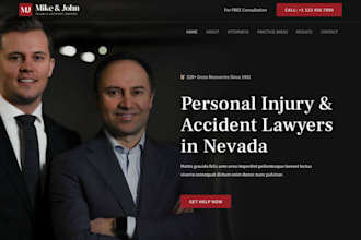 design wix personal injury lawyer website accident injury law service website