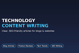 write SEO optimized technology blog articles