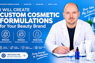 create professional cosmetic formulations for your beauty brand