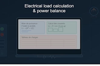 prepare electrical load calculation and power balance analysis