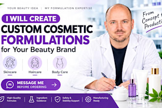 create professional cosmetic formulations for your beauty brand