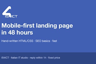 build a fast mobile first landing page in 48 hours