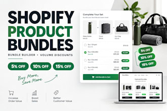 setup shopify product bundles, bundles builder and volume discounts