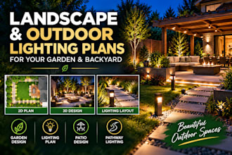 create landscape and outdoor lighting plans for your garden and backyards
