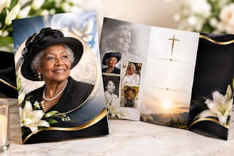 do funeral design, obituary design, funeral flyer