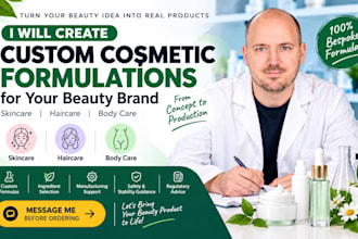 create custom cosmetic formulations for skincare haircare and body care