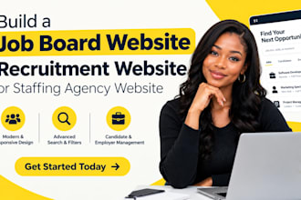 develop a recruitment job board, portal, staff hiring, agency website