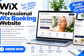 design wix booking wix website for real estate agency salon event ticket system