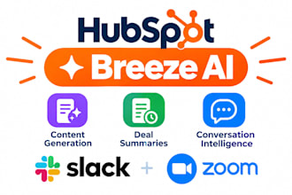 configure hubspot breeze ai content generation deal summaries slack zoom