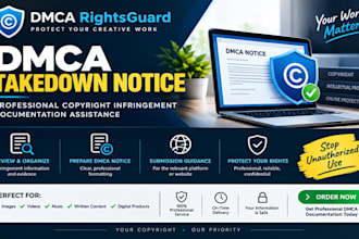prepare a professional dmca takedown notice for copyright infringement