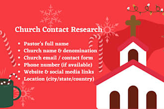 research church contacts with pastor emails and phone numbers