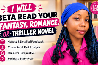 beta read fantasy beta reader romance, thriller beta reader , ya beta reader