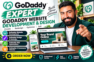 develop godaddy design redesign godaddy website godaddy seo godaddy ecommerce