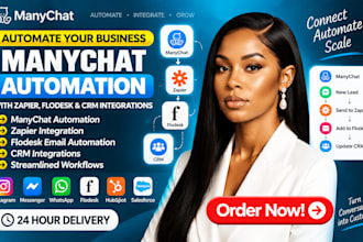 setup manychat automation with zapier and CRM integrations