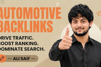 provide high quality automotive backlinks through blogger outreach