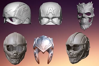 sculpt 3d mask 3d helmet for cosplay and 3d printing