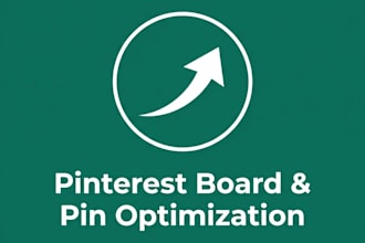 set up and SEO optimize your pinterest boards, pins and profile