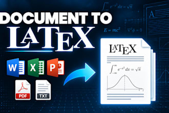 convert any document including pdf word excel  text to latex
