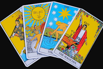 design custom tarot cards, oracle cards and tarot deck illustration