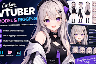 create 3d vtuber model with arkit facial tracking and rigging, vrm blend shapes