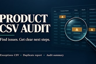 audit your product CSV and report data quality issues