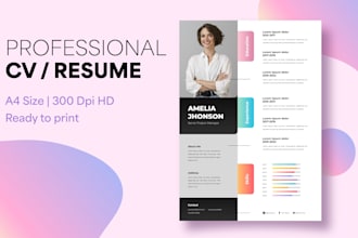 create a professional CV or resume for you