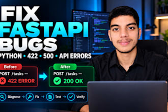 fix python fastapi bugs and backend API errors