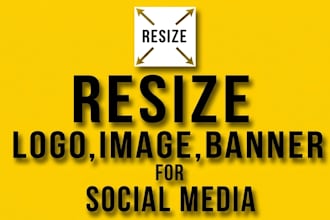 resize logo, image, banner for youtube, facebook, twitter
