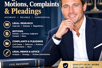 do legal research, legal motion, legal advice lawsuits, legal complaints