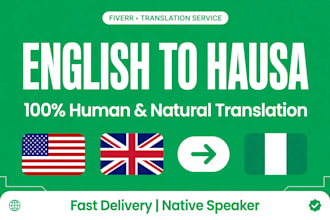 translate english to hausa accurately and naturally