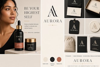 design modern logo, complete branding kit, stationery and brand identity