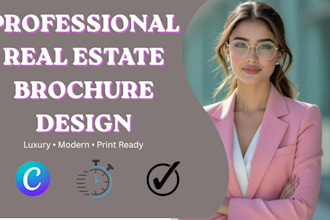 design a modern real estate brochure, property marketing