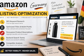 write and optimize amazon germany listing, SEO product description and keywords