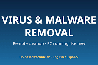 remove viruses and malware from your PC remotely and secure it