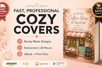 provide a premade cozy mystery book cover ready to customize fast