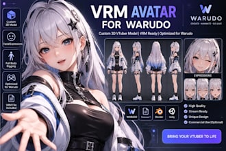 setup vrm avatar for warudo with arkit facial tracking and rigging vtuber model