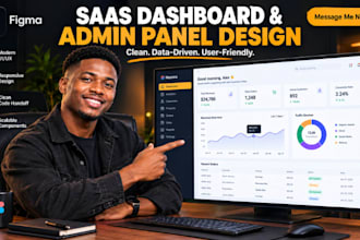 design a saas dashboard or admin panel UI in figma