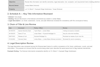 perform real estate title search and title examination