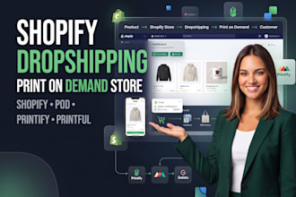 create shopify store dropshipping print on demand website