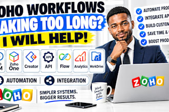 zoho CRM zoho one creator API flow analytics workdrive automation integration