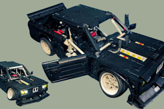 design custom 3d lego moc technic vehicle or christmas set lego car bike house