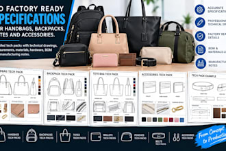 do factory ready specifications for handbags , backpacks , totes and accessories