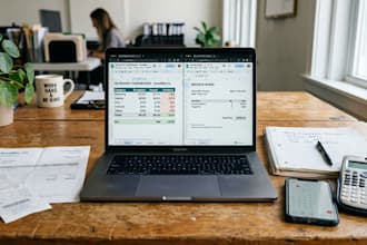 design editable excel, google sheets, budget spreadsheet and invoice templates