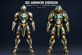 3d armor design, turtle tortoise armor, cosplay armor, wearable stl print, paint